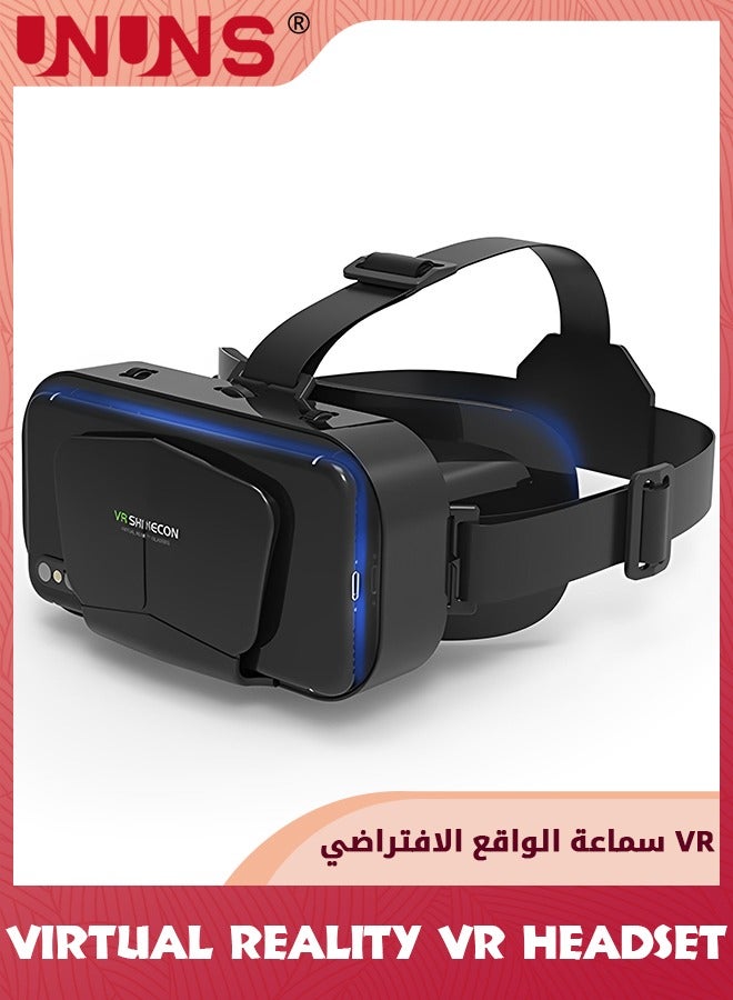 Compare VR Headsets,Virtual Reality Headsets,3D Glasses VR Goggles For TV Movies Video Games,Stereo VR Headphones Helmets Compatible With iPhoneAndroid 4.77 Screen,VR Headsets For Kids Adults,Black at KSA Price