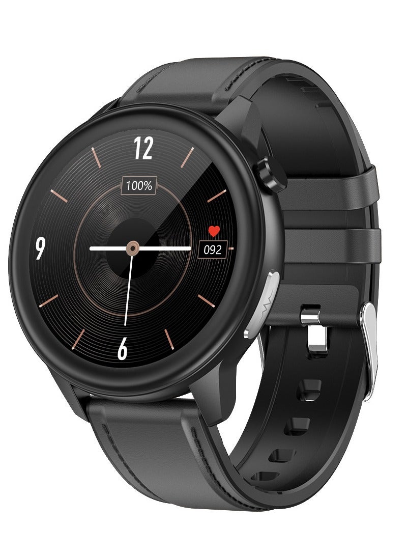 Compare E80 Smart Watch, Ai Artificial Intelligence Fitness Tracker Watch, Touch Screen Durable Health Monitoring Watch With ECG Body Temperature, Blood Pressure Oxygen Heart Rate Monitoring,black leather at KSA Price