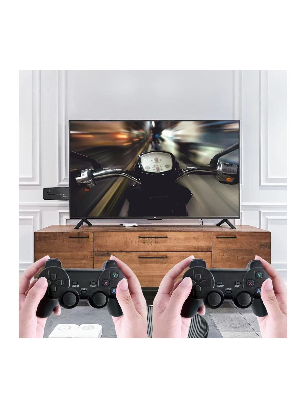 Compare Wireless Retro Game Console Plug and Play Video Game Stick Built in 3500+ Games 10 Classic Emulators Dual 2.4G Wireless Controllers Game Consoles 4K High Definition HDMI Output at KSA Price