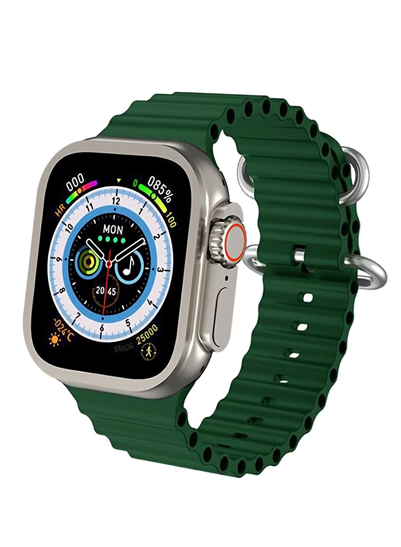 Compare 49mm Smart Watch iBrit Ultra Aluminum Case Support Bluetooth Calling Wireless Charging Health Care Green at KSA Price