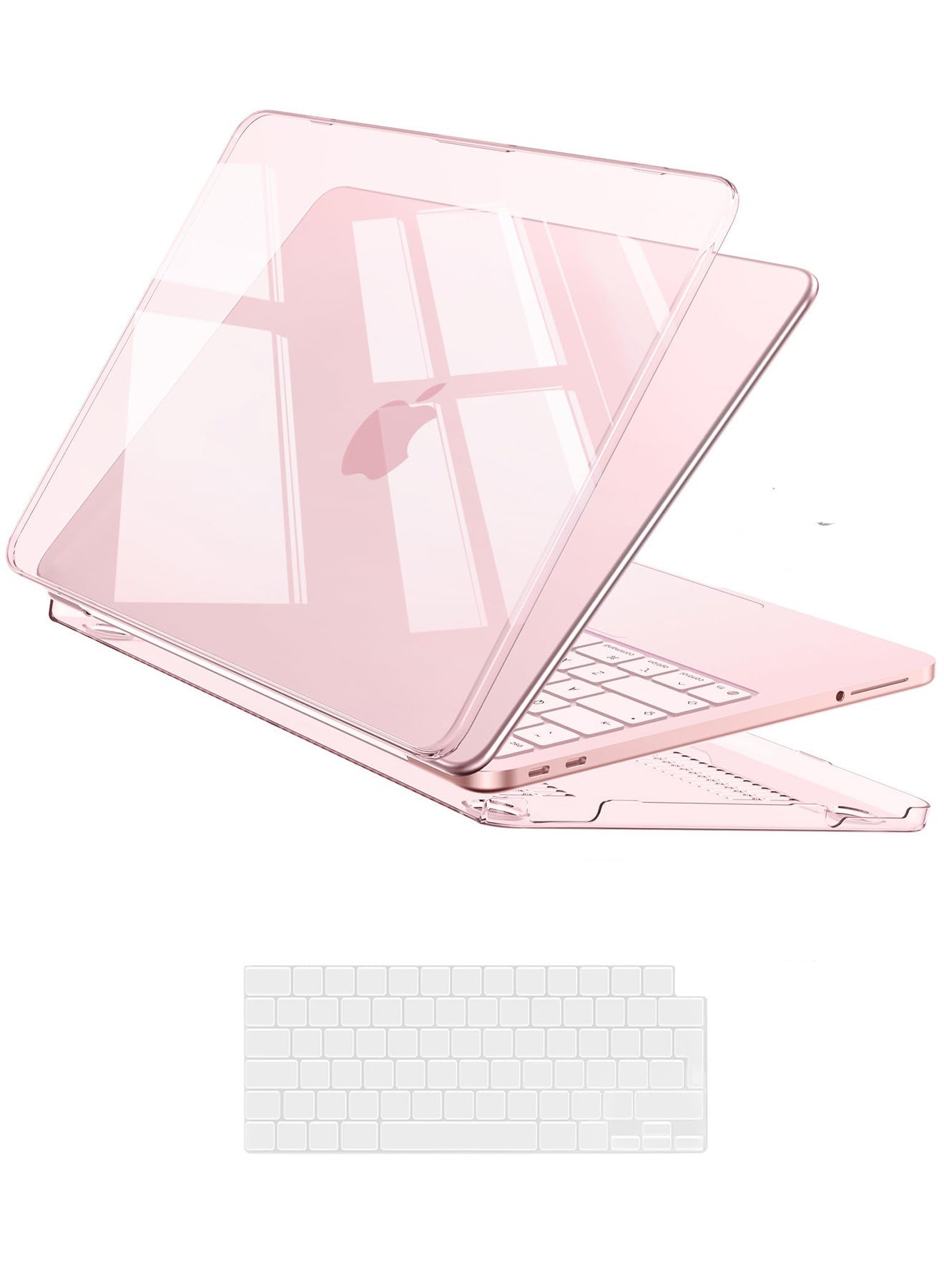 Compare Case Compatible with MacBook Neo Case 13 inch 2026 Release Model A3404 with A18 Pro Chip, Plastic Hard Shell with Keyboard Skin Cover for MacBook Neo 13‘ Case, Crystal Blush at KSA Price