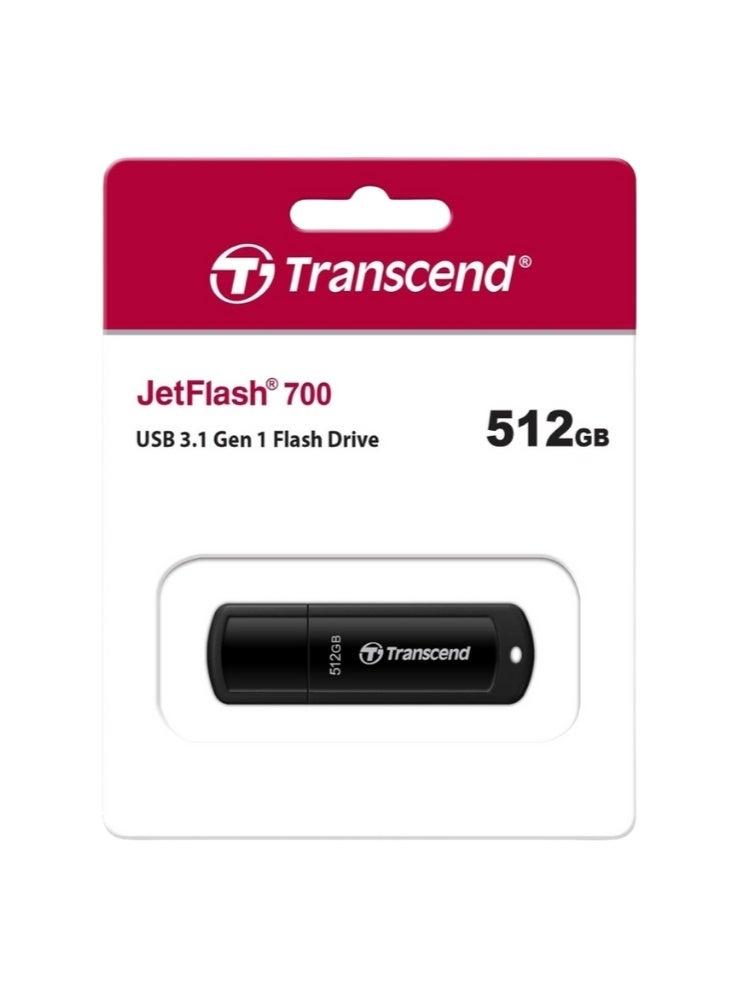 Compare 512GB USB 3.1 Gen 1 Flash Drive, 5 Gbps | JetFlash 700 | TS512GJF700 at KSA Price