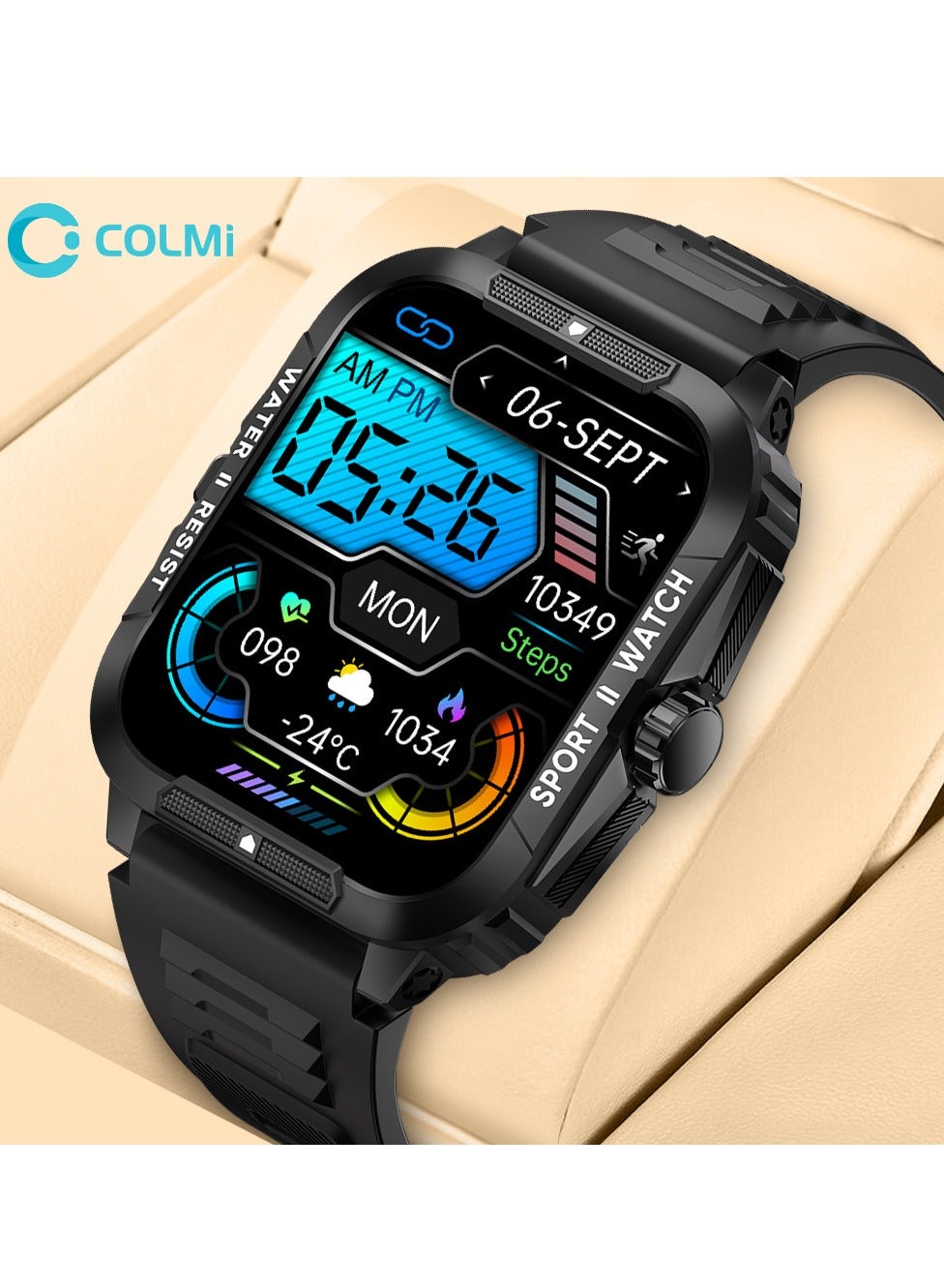 Compare P76 Smart watchy Sport Heart Rate Step Meter 3ATM Waterproof Full Screen Smart Watch at KSA Price