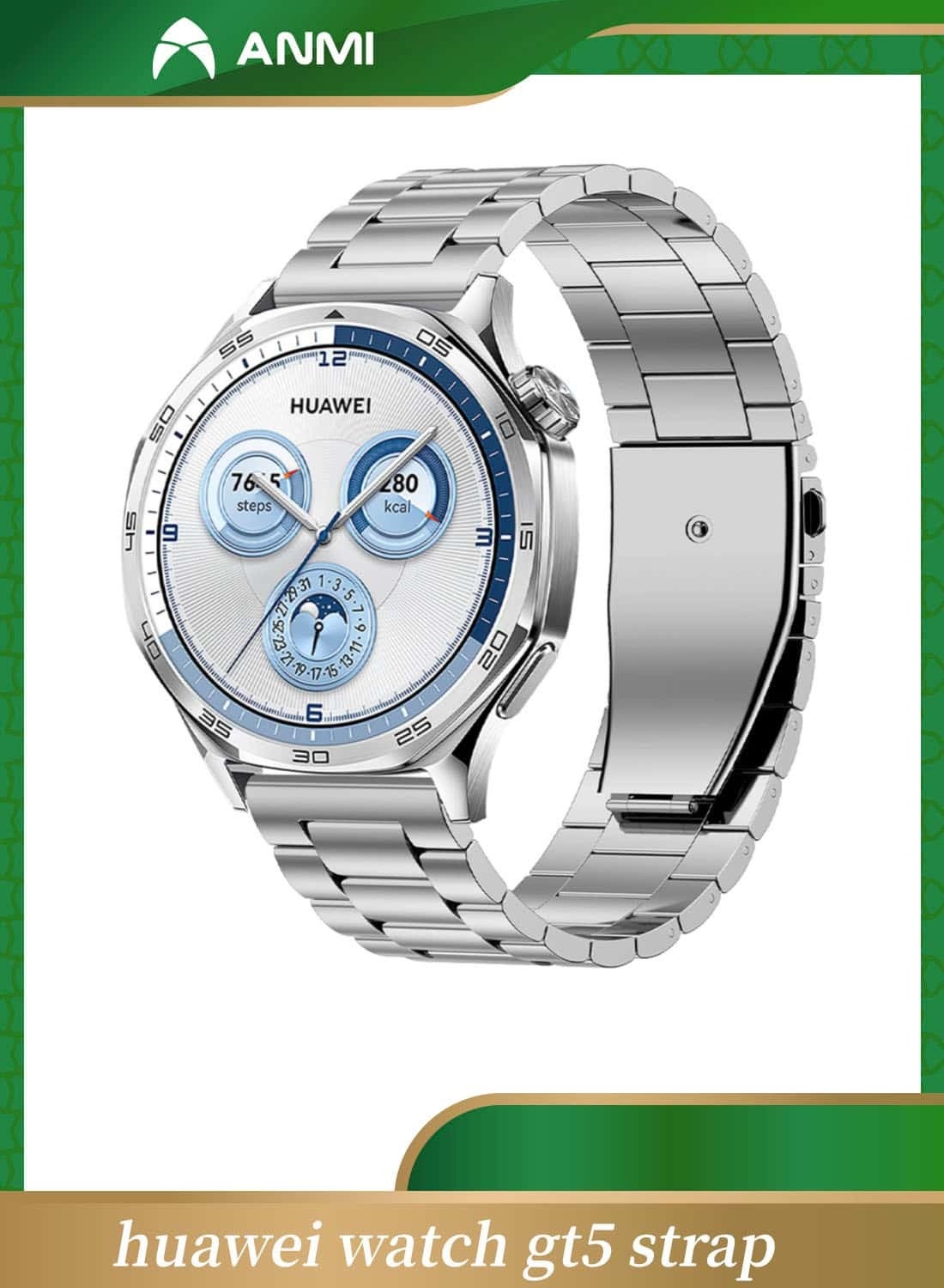 Compare Stainless Steel Band Compatible with Huawei Watch GT5GT5 Pro 46mm 2024, 22mm Stainless Steel Metal Strap for Huawei Watch GT4GT4 ProWatch 44 Pro, Business Style for Men Women at KSA Price