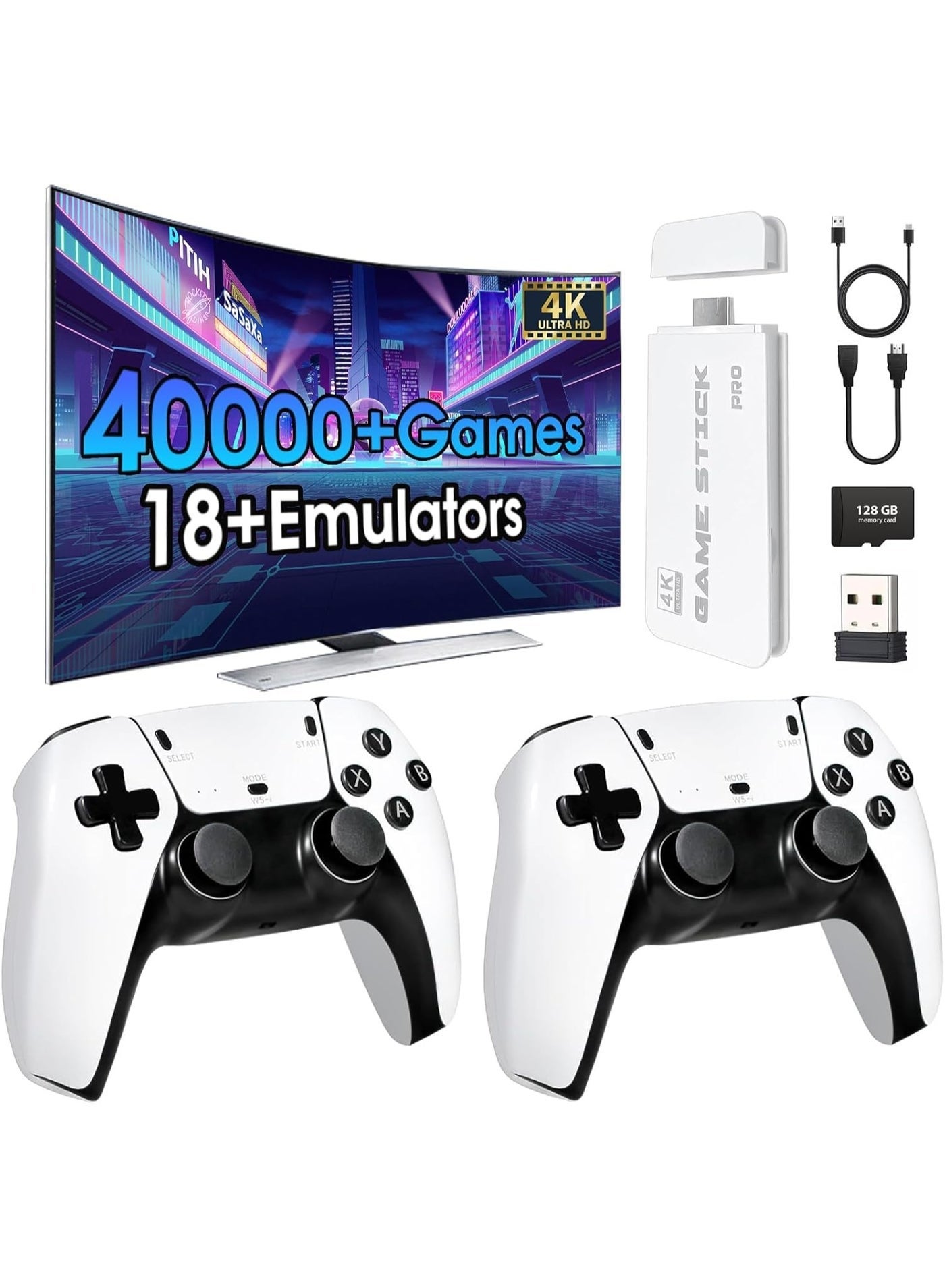 Compare TEFELE 2026New Wireless Retro Game Console 23 Simulators and Over 40,000 Games 2.4G Wireless Controllers128G at KSA Price