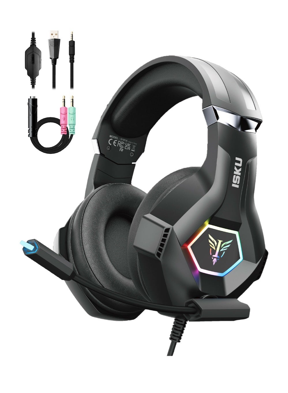 G101A Wired Gaming Headset Over-Ear Gaming Headphones…