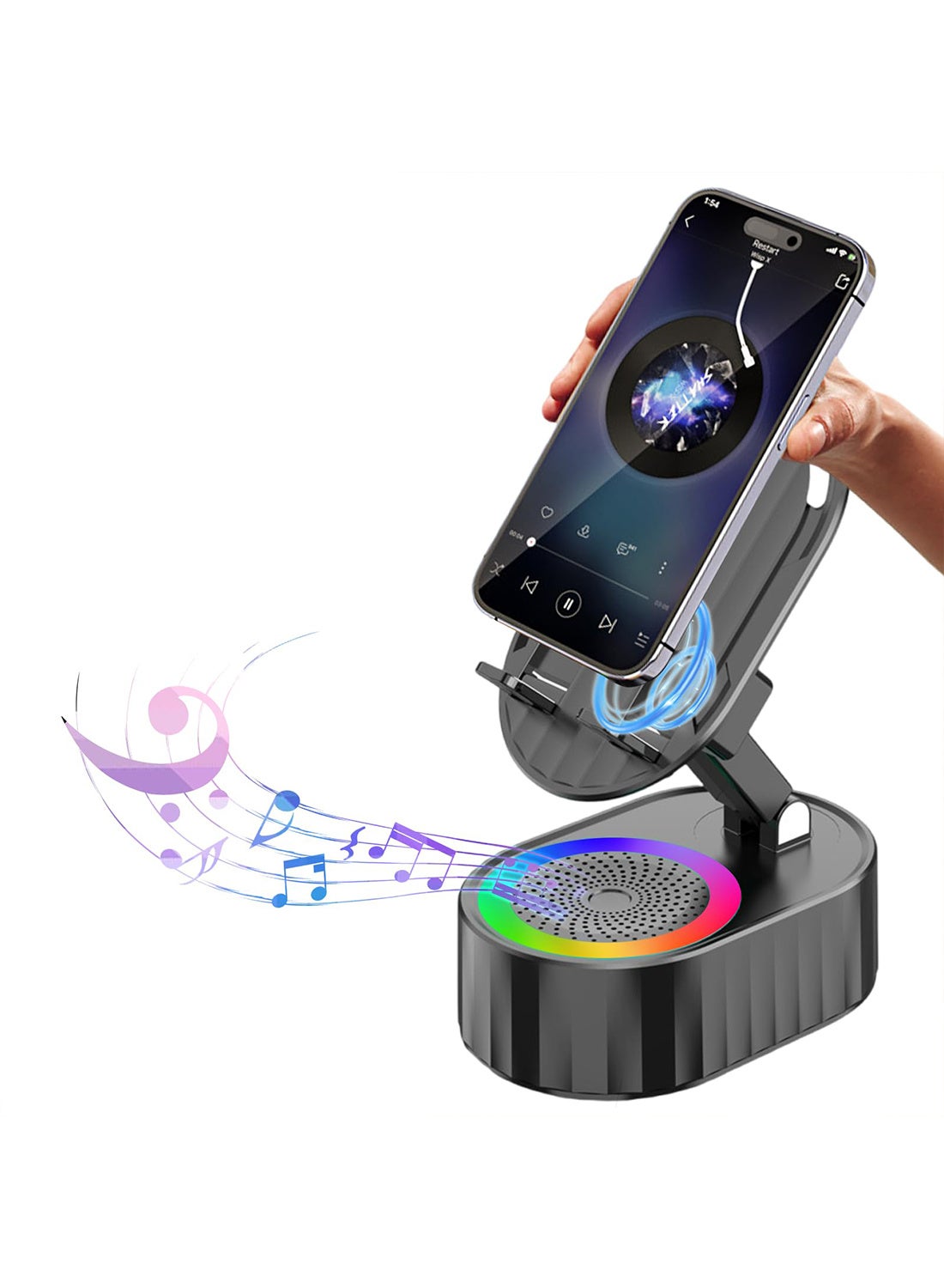 Cell Phone Stand 5-In-1 Bluetooth Speaker & Phone…