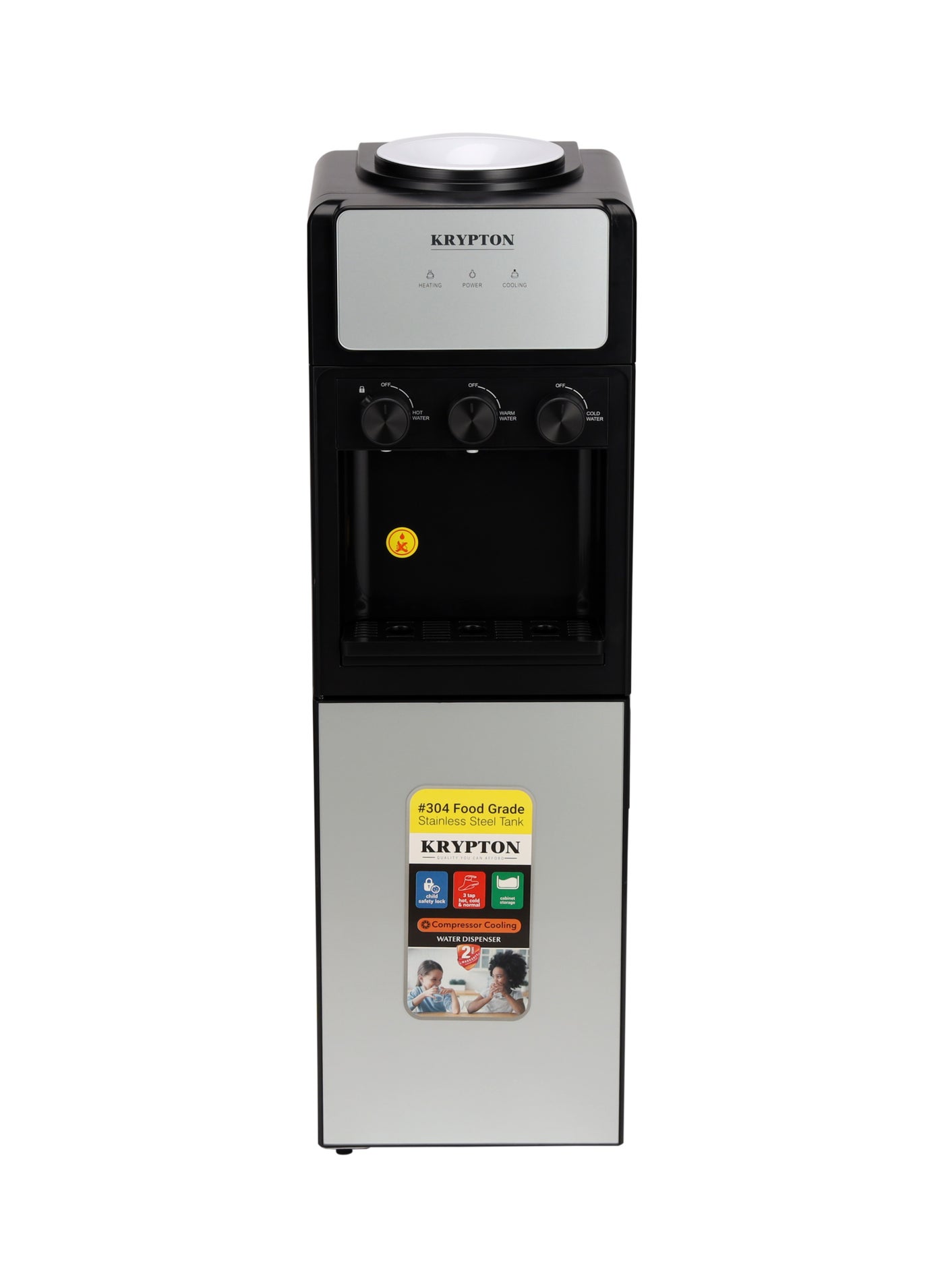 3 Knob Taps Water Dispenser with Cabinet | Hot…