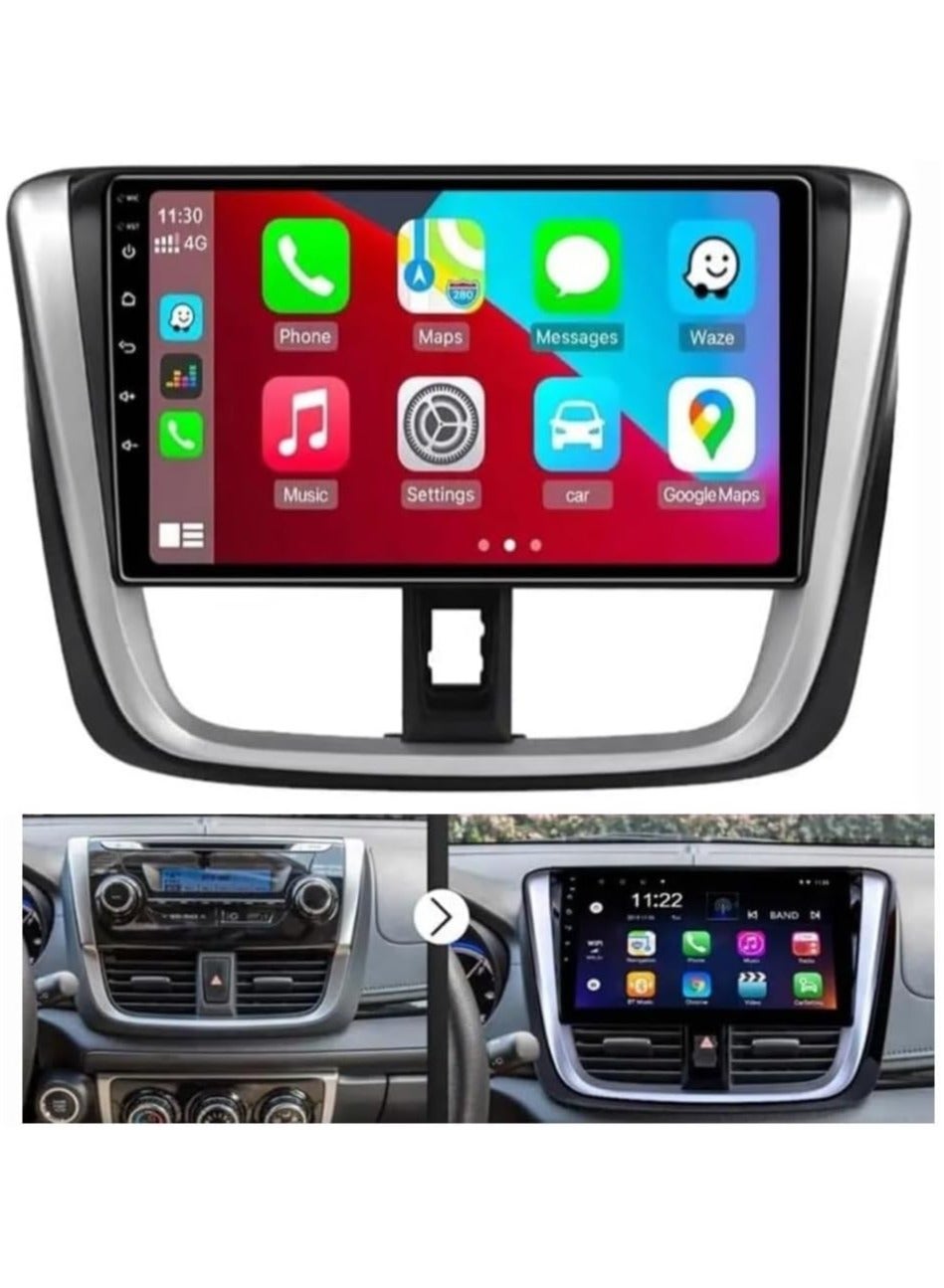 Compare Android Car Stereo For Toyota Yaris Vios 2016 2017 With Apple Carplay Android Auto Wireless WiFi DSP FM AM BT AHD Camera Included 2+32GB at KSA Price