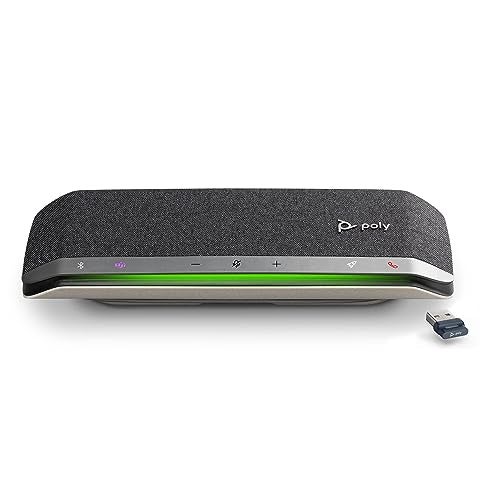 Compare Poly Sync 40+ Smart Speakerphone Plantronics  Flexible Workspaces  Connect to PCMac via BT700 Adapter and Smartphones via Bluetooth  Certified for Microsoft Teams – Amazon Exclusive at KSA Price