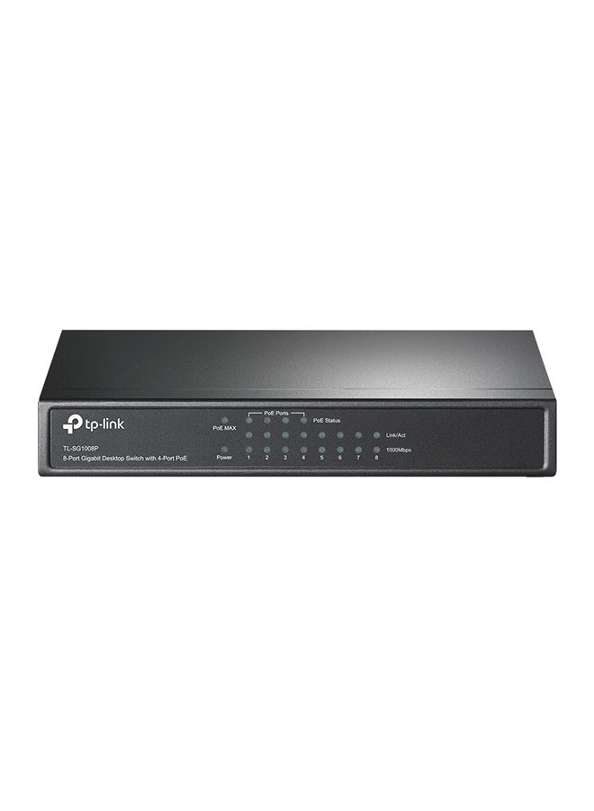 Compare 8 Port Gigabit Desktop Switch With 4 Port PoE 4 Mbps Black at KSA Price