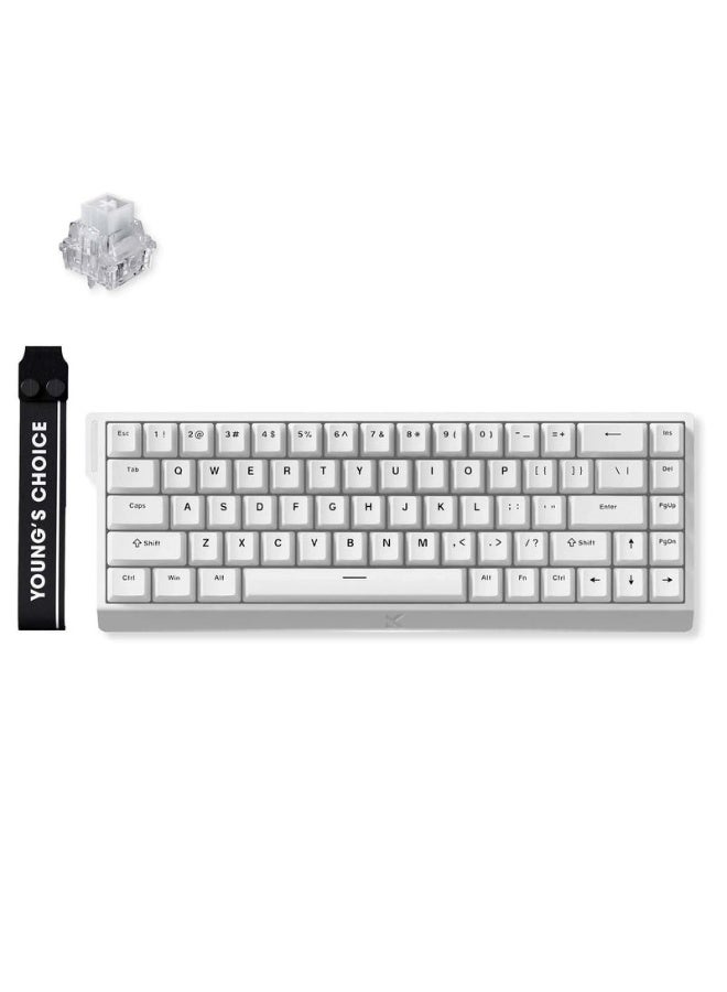 Compare Ace 68 Hall Effect Magnetic Gaming Keyboard – 65%, 8000Hz Polling, 0.001mm Rapid Trigger, Ice Blue Magnetic Switches, 0.08ms UltraLow Latency, White | MCAce6815 at KSA Price