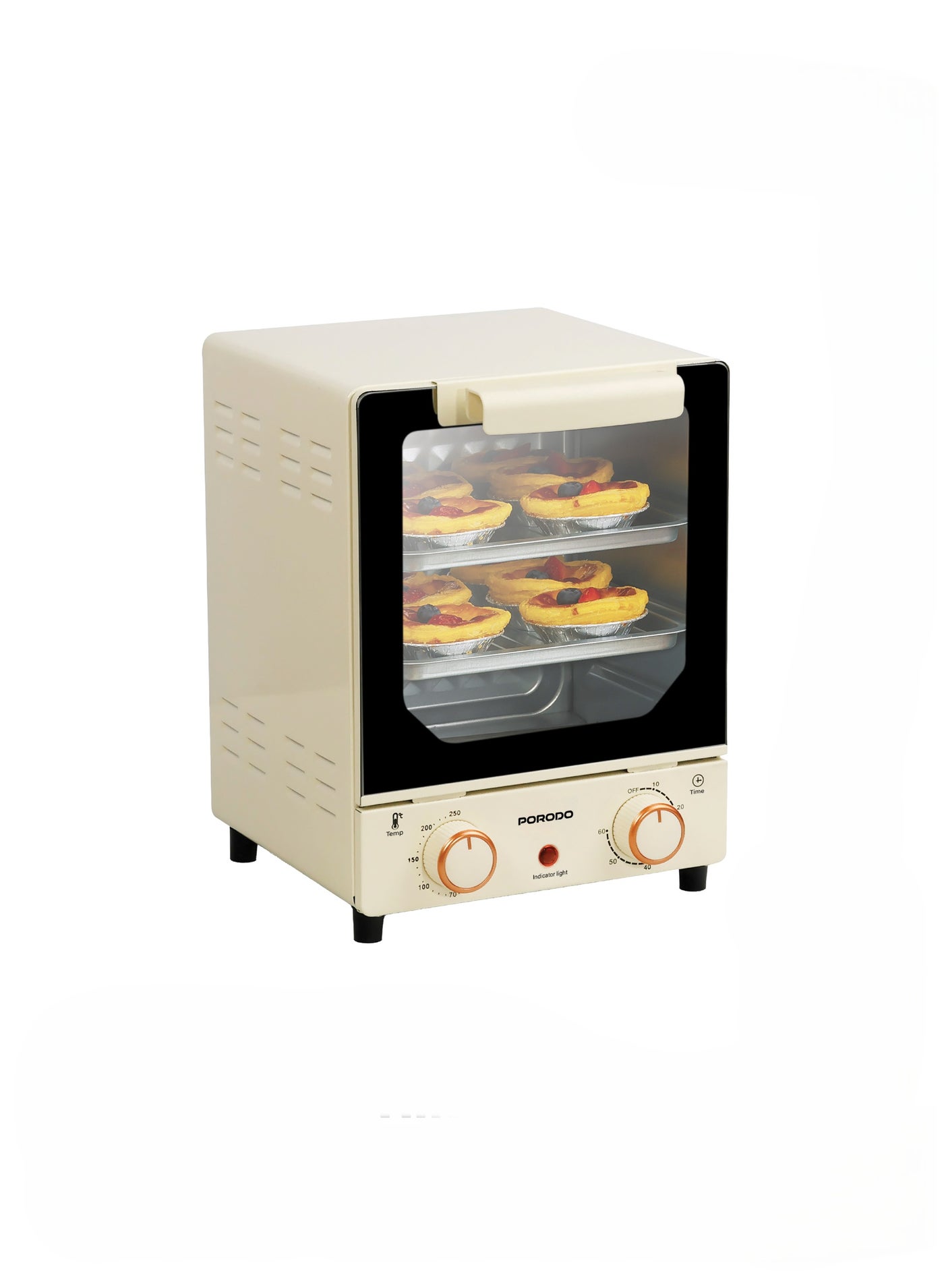Compare Temp Glass Mini Oven, MultiFunctional Modes, Bake & Grill & Toast, Auto Shut Off, Perfect for Reheating, Defrosting, Cooking 15L 750W at KSA Price