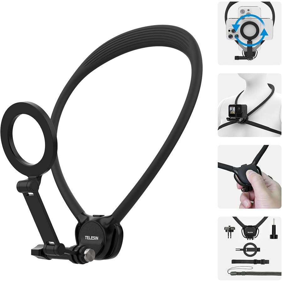 Compare Neck Mount SE 2.0 Action Camera & Magnetic Phone Combo Set at KSA Price