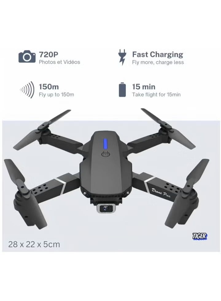 E88 Drone with HD Camera – Foldable Drone with WiFi…