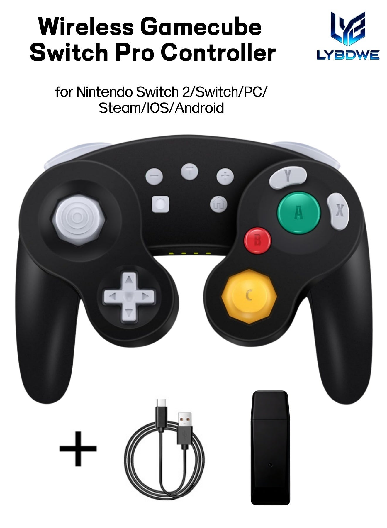 LYBDWE Wireless GameCube Style Gaming NGC Controller…