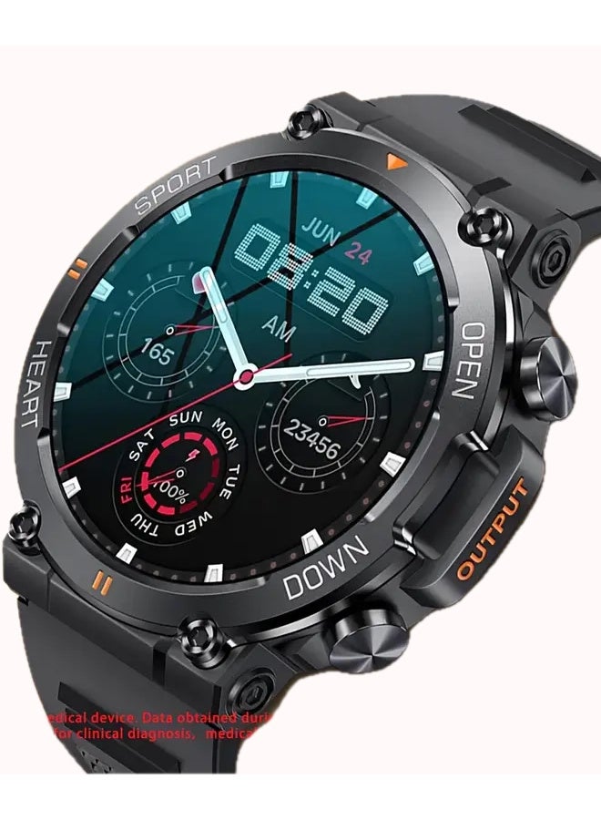 Compare Tactical Smart Watch  Wireless, HD Touchscreen, Step Counter, MultiSport Tracker, Compatible with iOSAndroid, 3.53cm IPS+TFT Display, Rechargeable 400mAh Battery, Magnetic Charging, Realtek8762DK Chip, Tactical Style, Tactical Watch | Tac at KSA Price