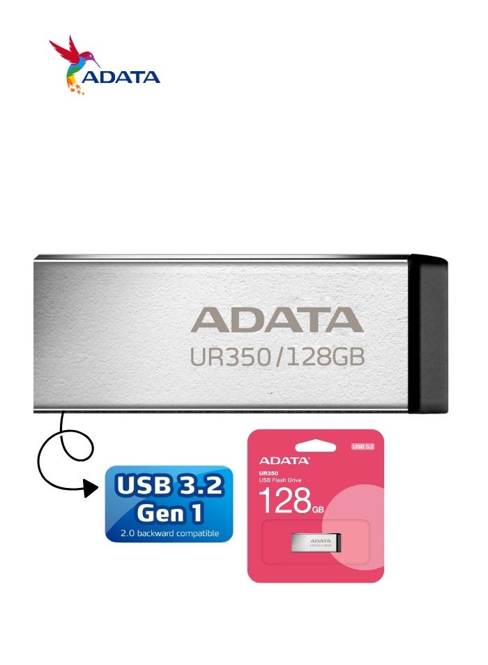 Compare UR350 128GB USB 3.2 USB 5Gbps Flash Drive | Metal | Ultrafast Data Transfer and Lightweight | Black at KSA Price