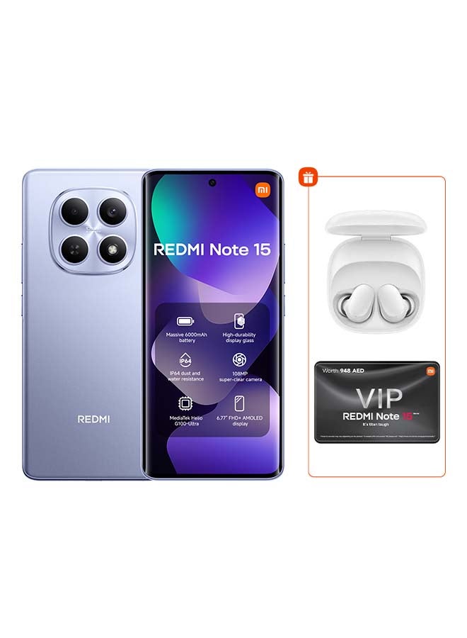 Redmi Note 15 Dual SIM 4G Mist Purple 8G…