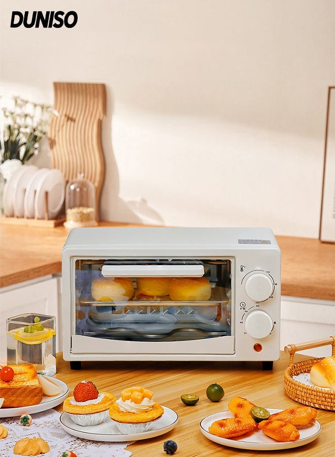 Compare 12 Liter Electric Oven Multifunctional Household Small Oven Adjustable Temperature100250°C Double Heating Tube 60Minute Timer and Automatic Shut Off Compact Size Toaster Oven with Baking Tray and Grill at KSA Price