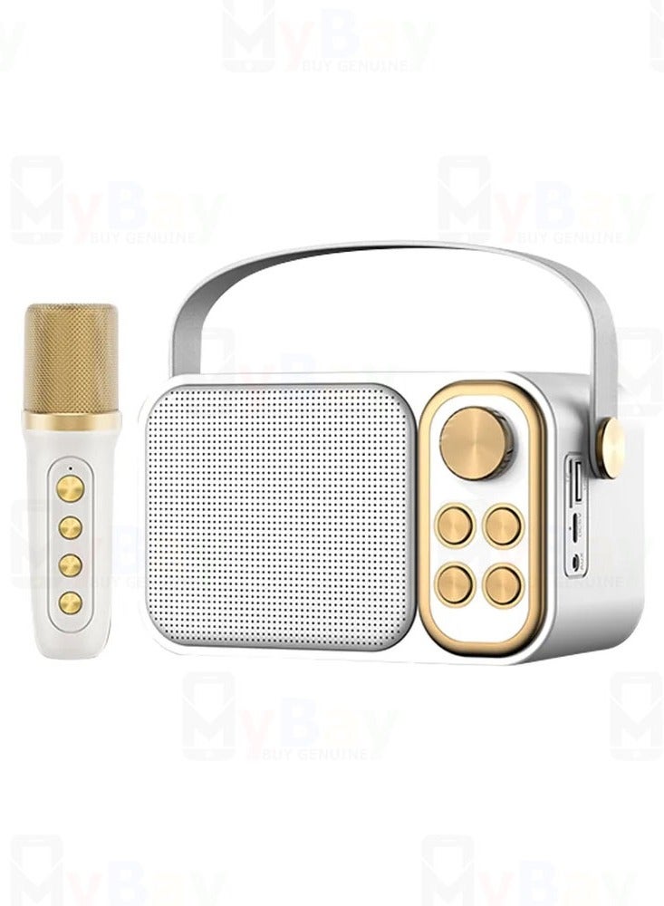 Compare Wireless Karaoke Speaker With Microphone YS103 White at KSA Price