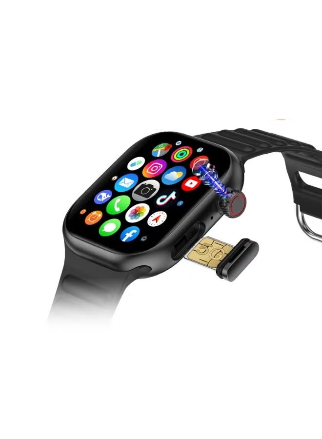 Compare Modio ST15 5G Android Smartwatch 2.2 Inch Display 5G Sim Card Support and 3 Pair Straps Designed for Ladies and Gents Black at KSA Price