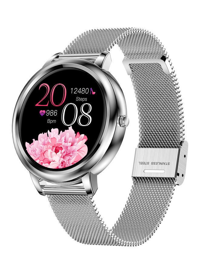 Compare Women Smart Watch Fitness Tracker Bluetooth Bracelet Sports Band Silver at KSA Price