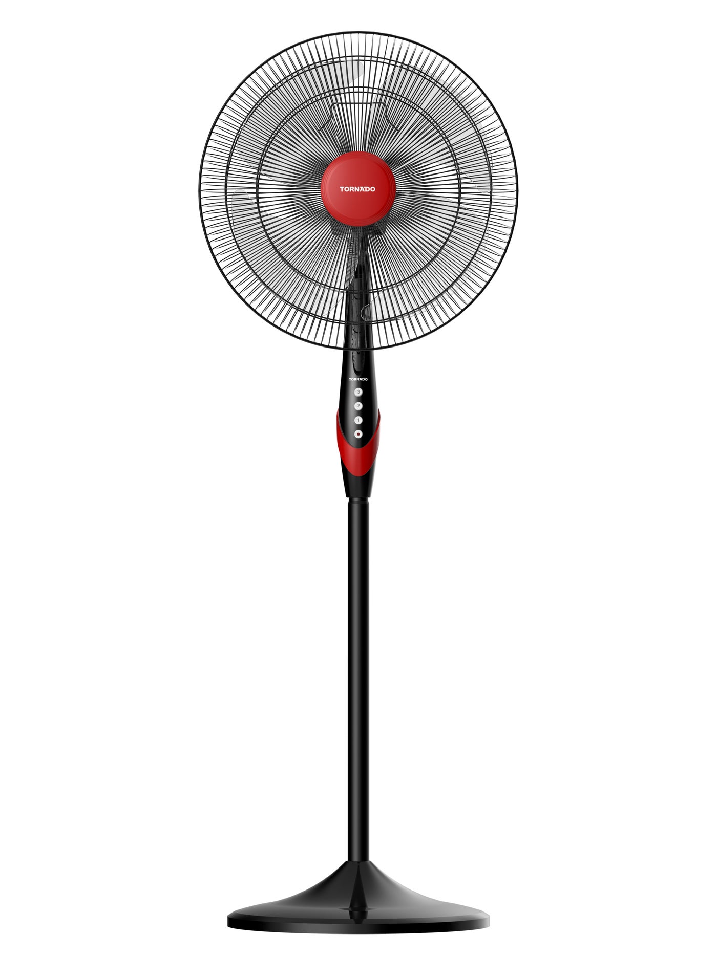 Compare TORNADO Pedestal Stand Fan, 18 inch, Oscillation Directions, 3 Speed Levels & Adjustable Height, 4 Blades, Best for Home & Office, Black x Red  TSF18XW 220 W TSF18XW Black x Red at KSA Price
