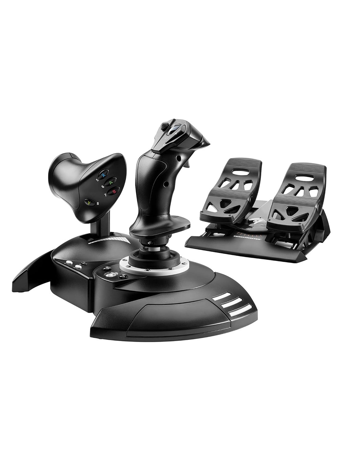 Compare T.Flight Full Kit X: Complete Kit for Flight Simulation, Joystick and Detachable Throttle, Rudder Pedals with Slide Rails, Compatible with Xbox Series X|S, Xbox One and PC at KSA Price