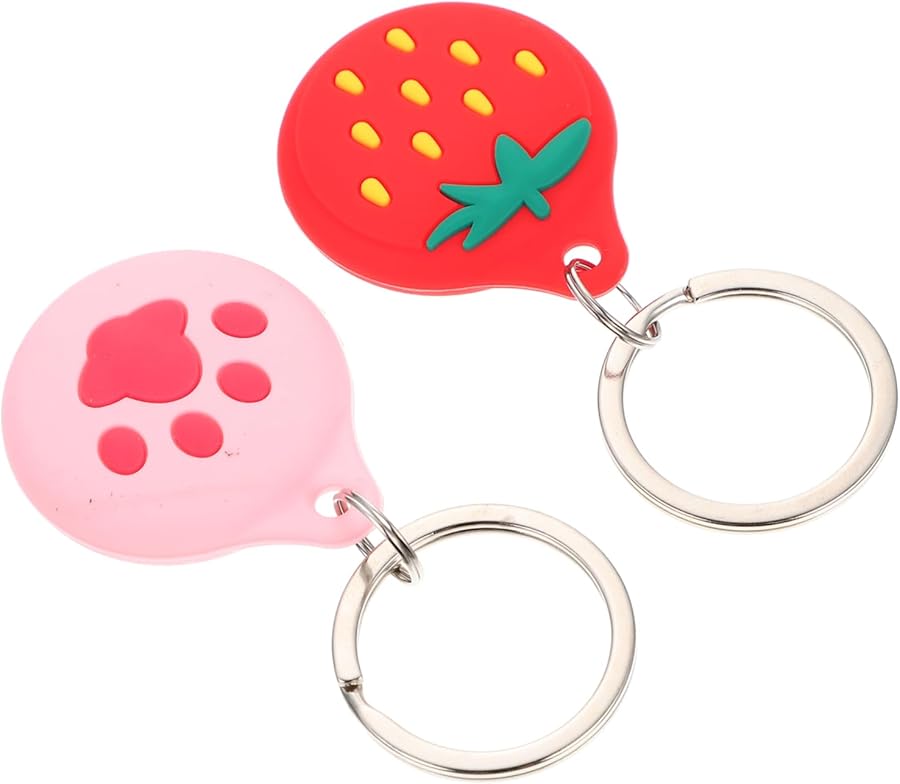 Compare Jojofuny 2 Pack Lost Keychain Case Protective Sleeve Shockproof Scratch Resistant Strawberry Design at KSA Price
