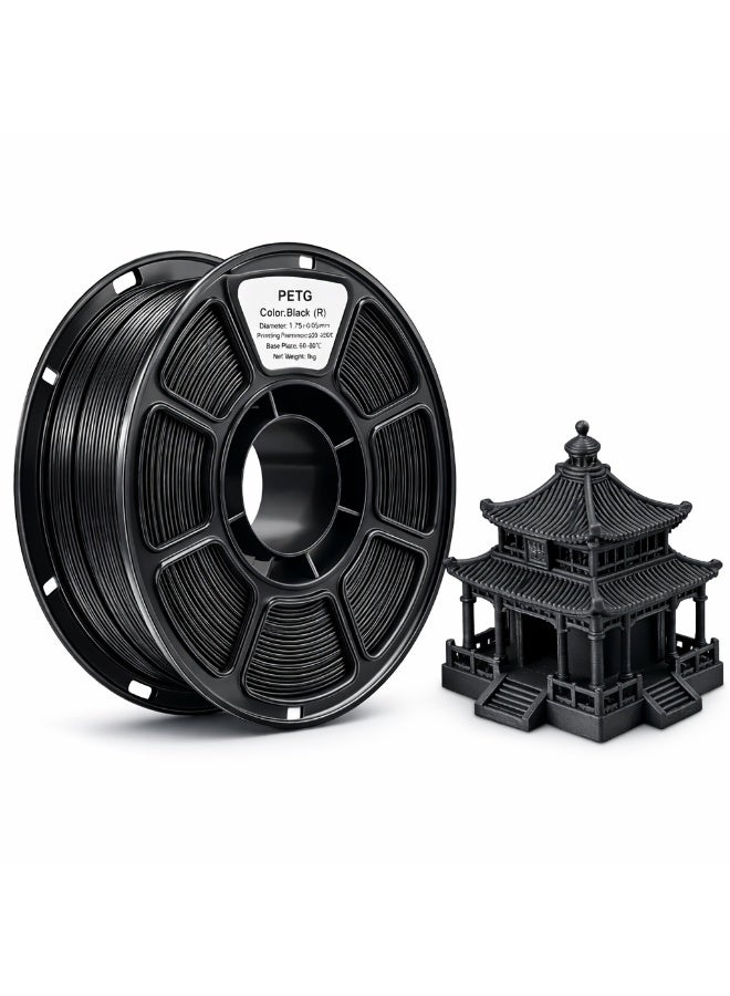 Compare 1.75mm Black PETG 3D Printing Filament  1kg Spool, High Strength & Low Warping, Compatible with Most FDM Printers at KSA Price