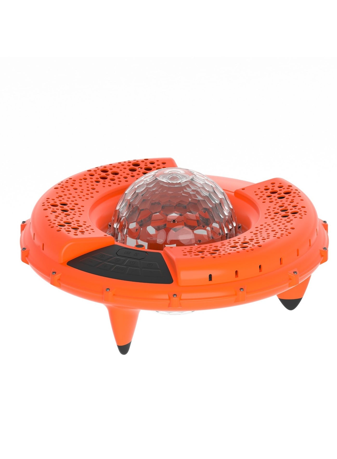 Compare AQUA BLAST Floating Wireless Speaker with 120W power and Vibrant LED Lights  IP67 Waterresistant  Micro SD Slot  Bluetooth V5.4  13H  Playtime  Orange at KSA Price