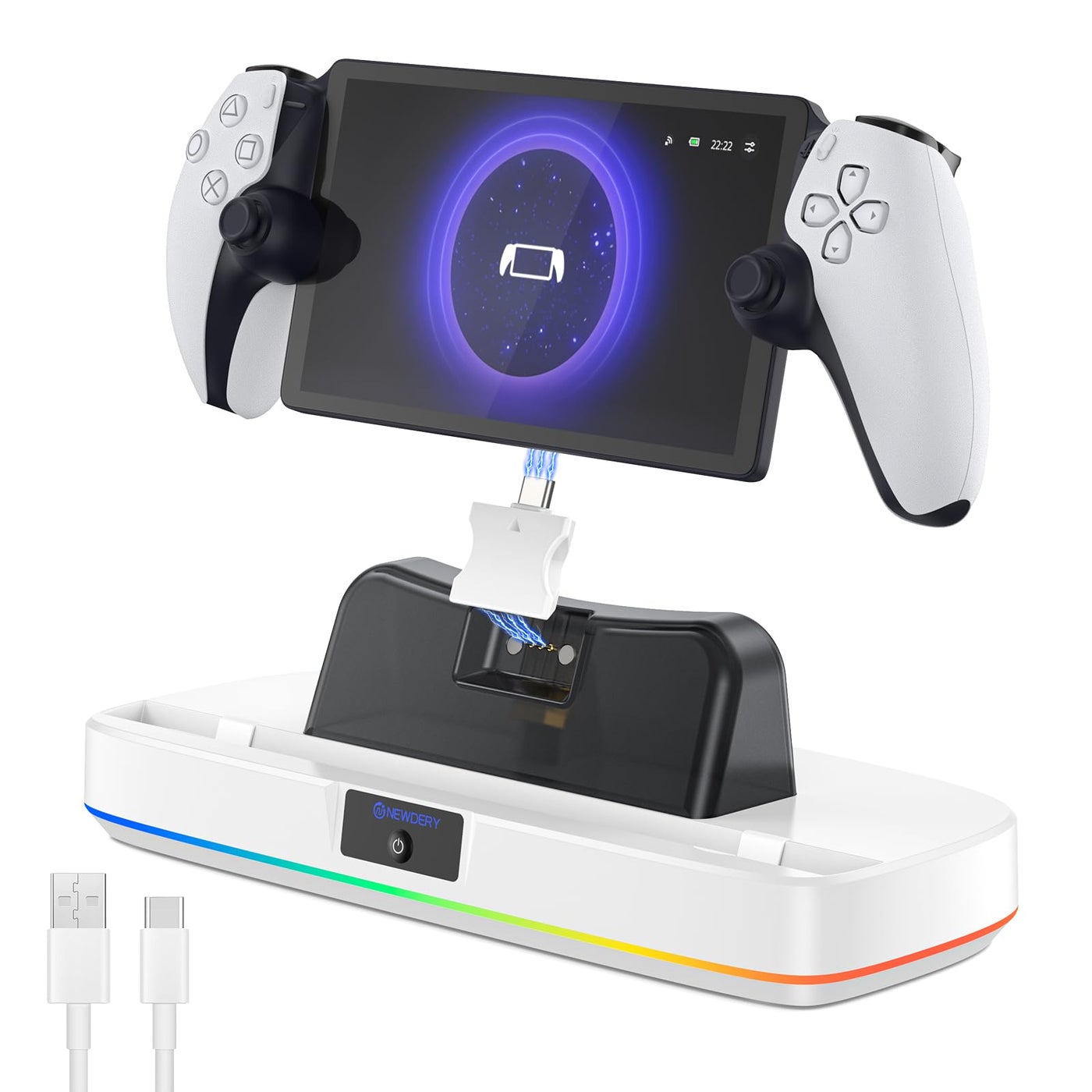 NEWDERY Charger Dock for PS Portal, Portable…