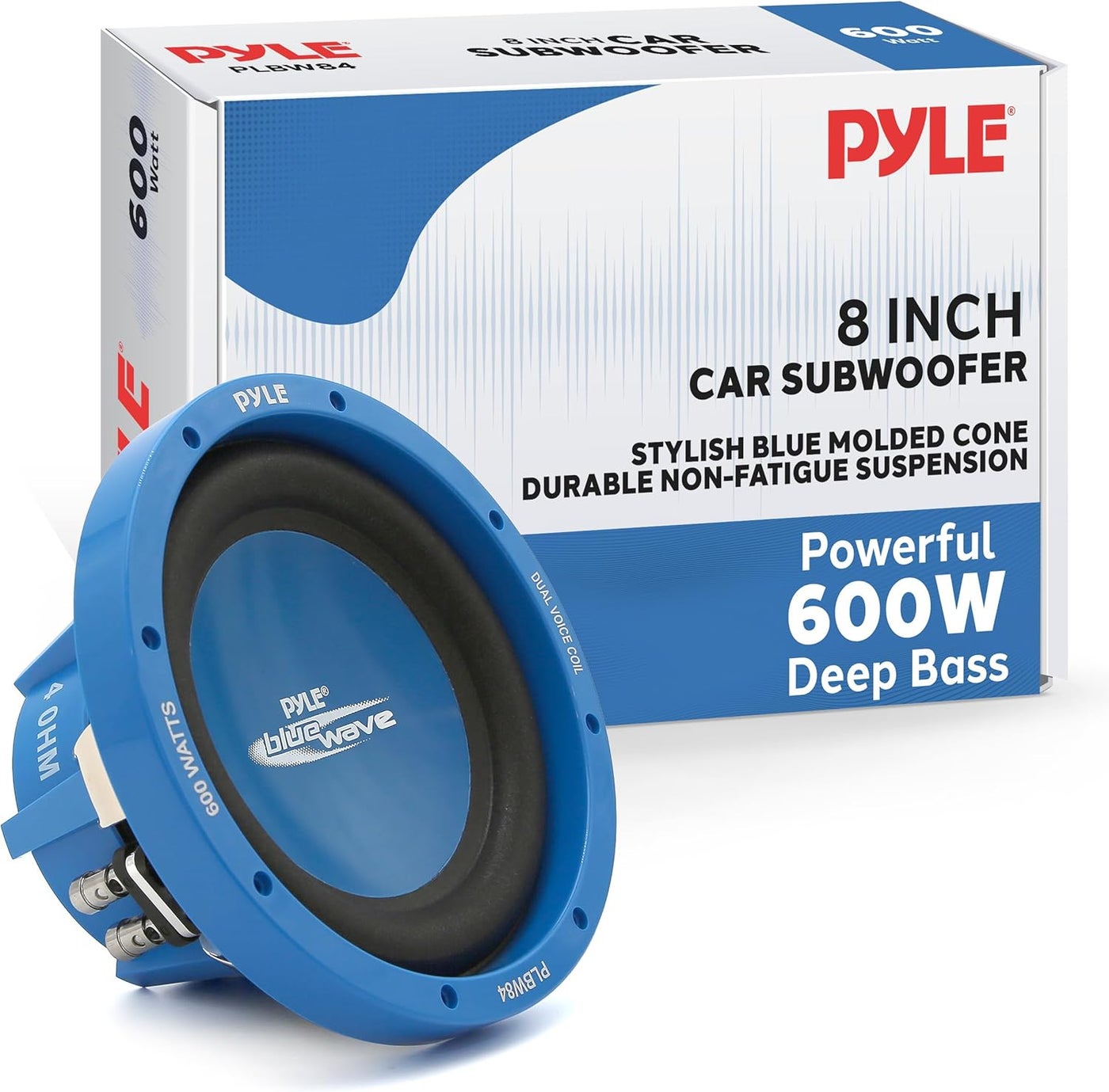 Compare Pyle PLBW84 Blue Wave 8Inch 600Watt HighPowered Car Subwoofer at KSA Price