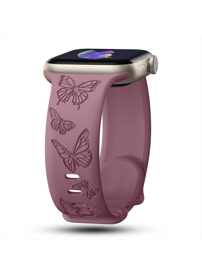 Butterfly Engraved Bands Compatible with Apple Watch…