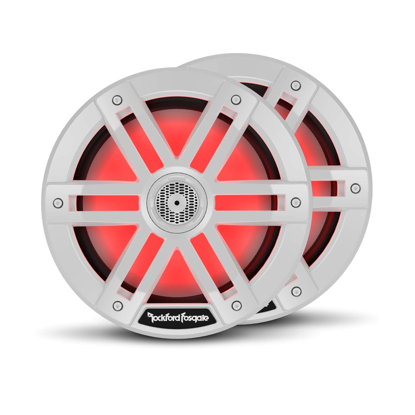Compare Rockford Fosgate M18 Color Optix 8” 2Way Coaxial Multicolor LED Lighted Marine Speakers  White Pair at KSA Price