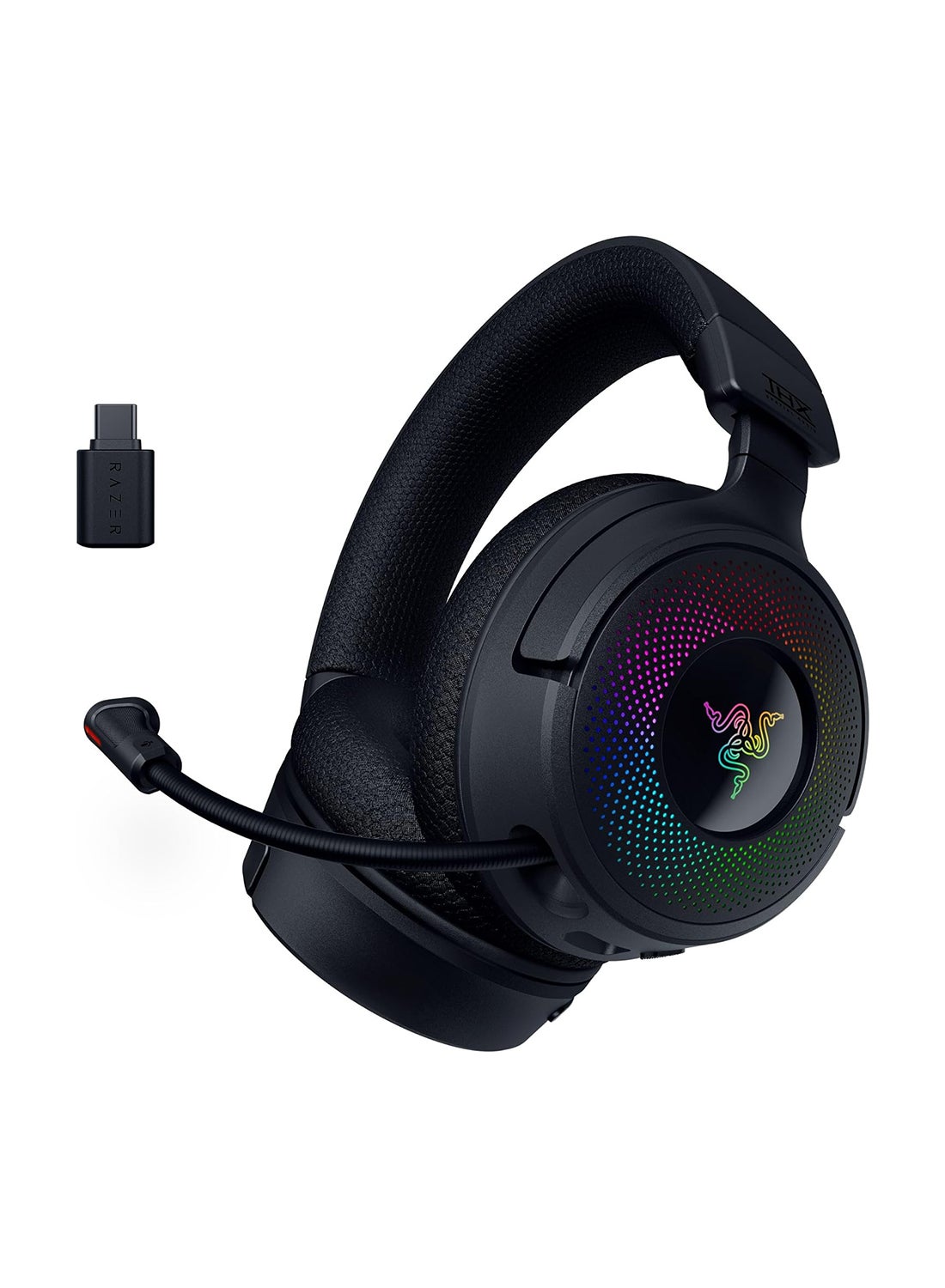 Compare Kraken V4 Wireless Gaming Headphones, 40mm Driver, TriForce Titanium Type, Retractable HyperClear Super Wideband Mic, Unidirectional PickUp Pattern, Black | RZ0405170100R3M1 at KSA Price