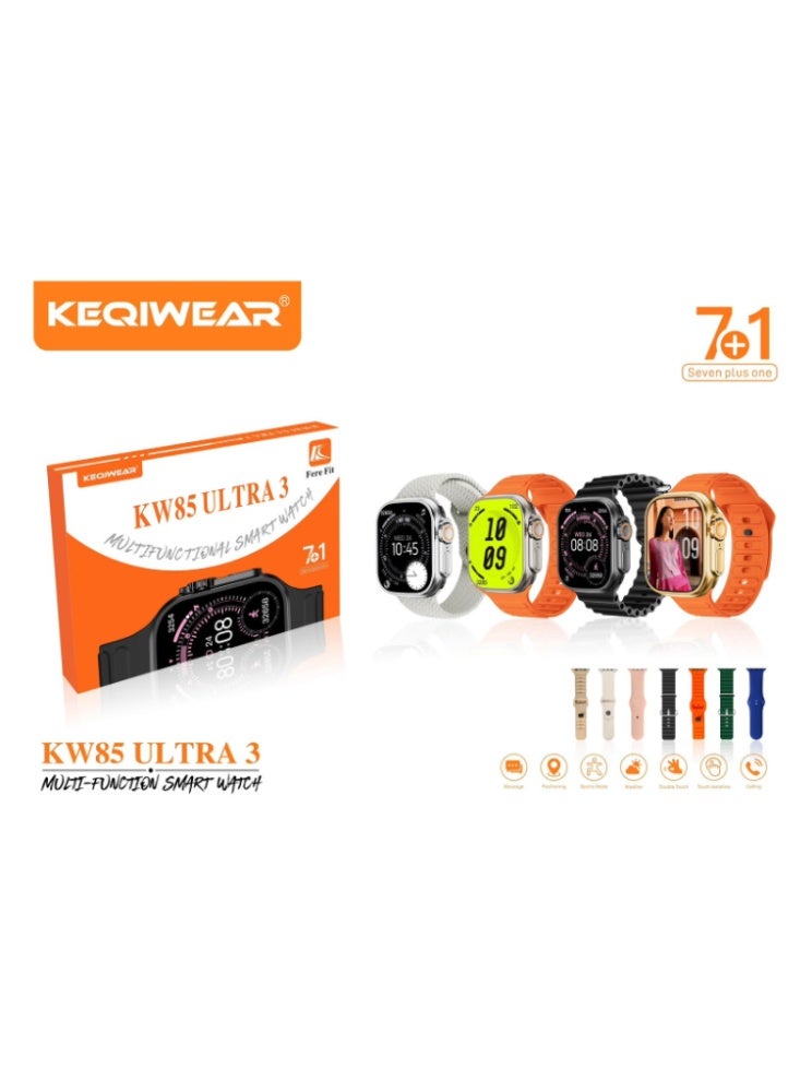 Compare KEQIWEAR KW85 Ultra3 Smart Watch – Bluetooth Calling HD Display Fitness Smartwatch at KSA Price