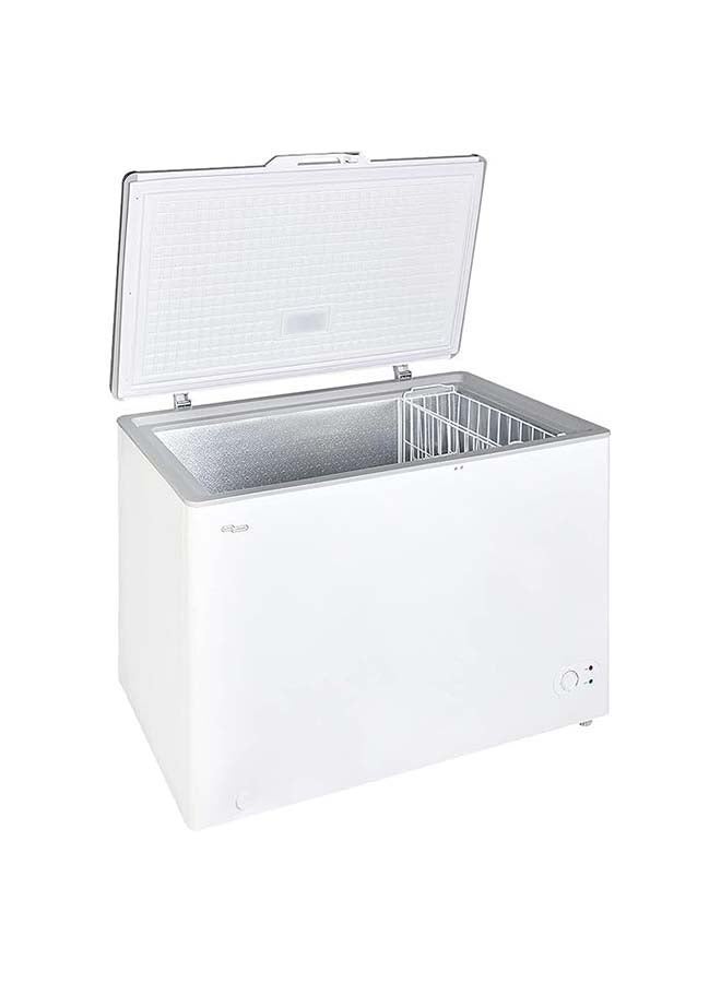 Compare 350 Liter Gross Volume Chest Freezer, Rectangular DeepFreezer with StorageBasket, Lock And Key, Wheels  220 W SGF344HE White at KSA Price