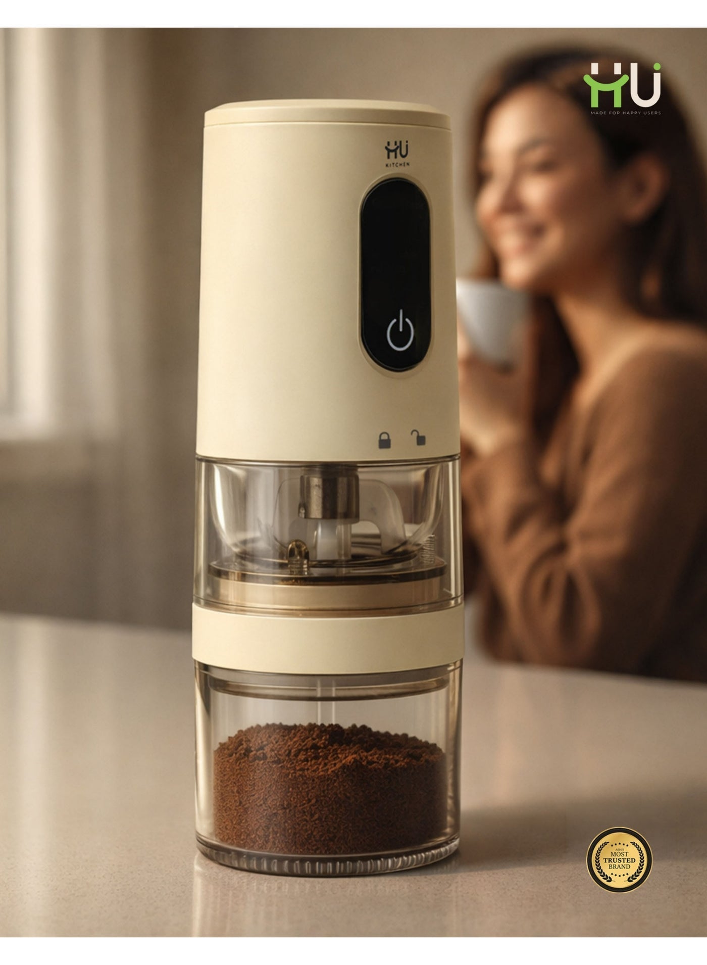 Electric Coffee Grinder with Adjustable Grind Settings…