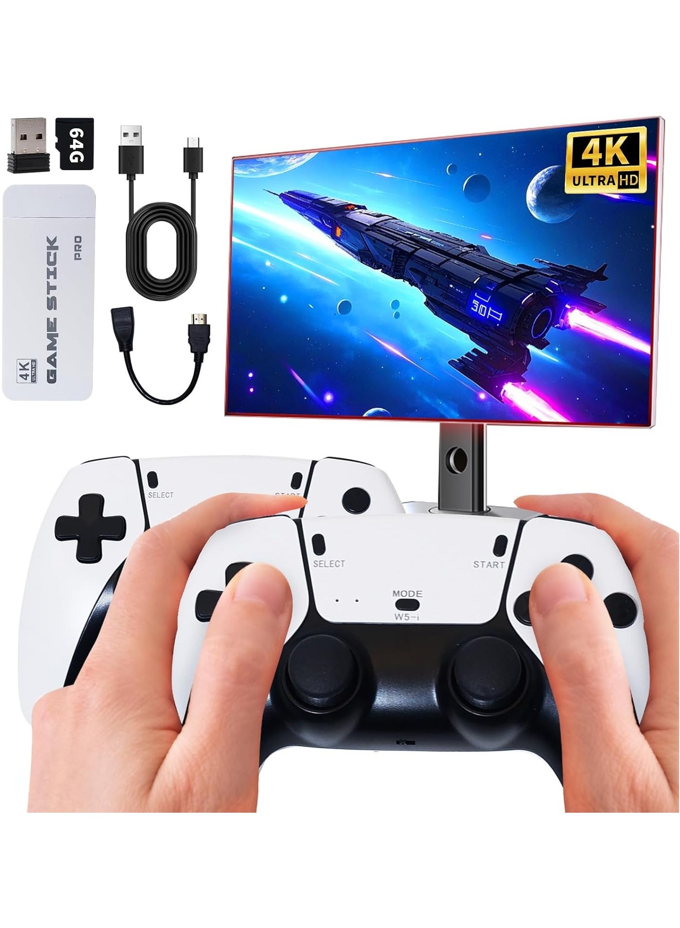 4K Wireless Retro Game Console, Retro Game Stick…