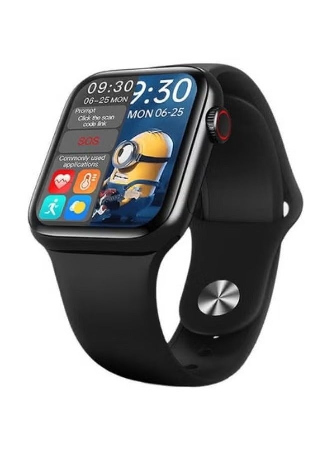 Compare HW16 Silicone 1.75inch Split Screen Smartwatch With Rotating Side Button Black at KSA Price