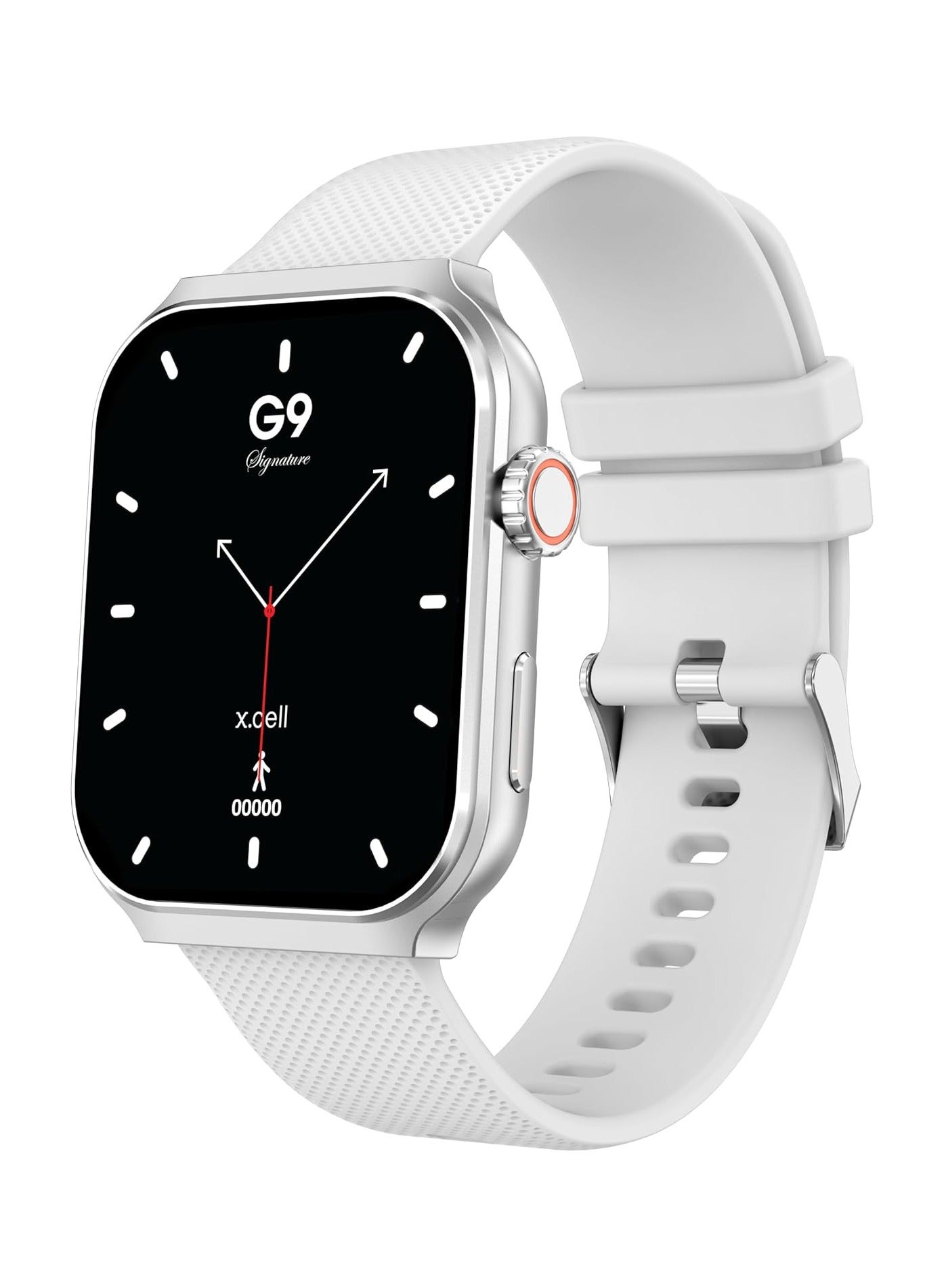 Compare G9 Signature Unisex Smart Watch, 2.01” HD Display with IP67 Water Proof, Fitness Tracker with 107 Workout Options, 7+ Days Battery with Wireless Charging, Compatible with iOS & Android  White at KSA Price
