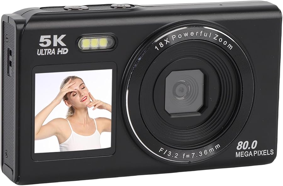 Vbestlife 5K Dual Screen WiFi Vlog Camera 80MP…