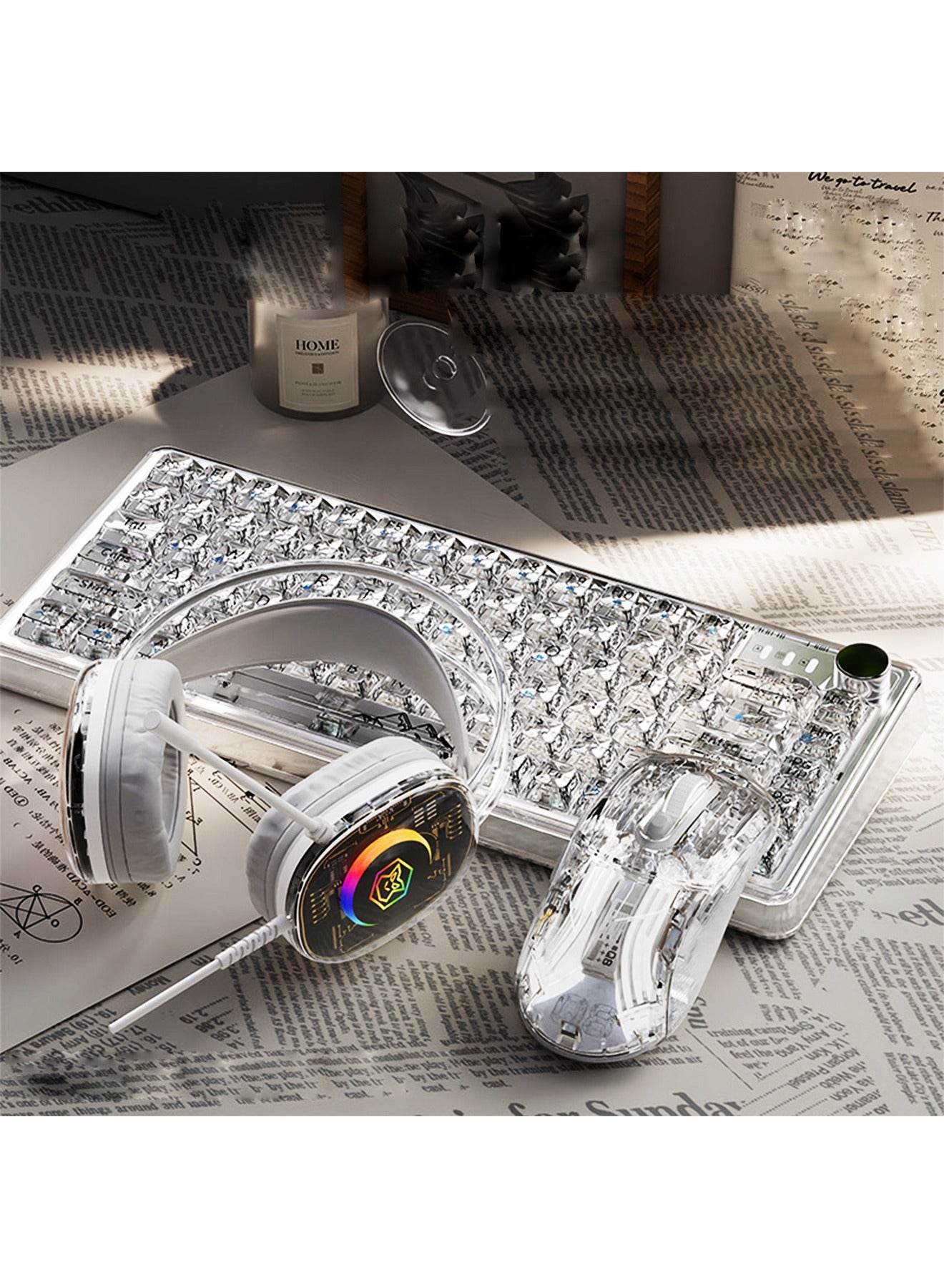 Wireless Keyboard and Mouse with wired Headphone…