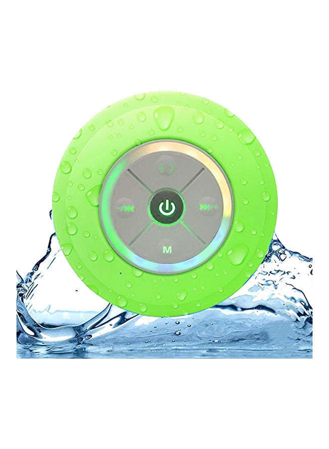 Compare Wireless Portable Shower Speaker with LED Light Green at KSA Price