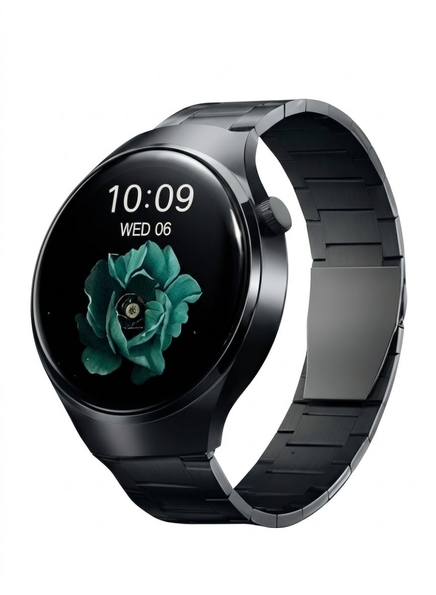 Compare Smart Watch Black Super AMOLED Display with Bluetooth Calling Long Battery Life 3 Premium Strap Health Monitor Sports & Fitness Tracker For Men at KSA Price