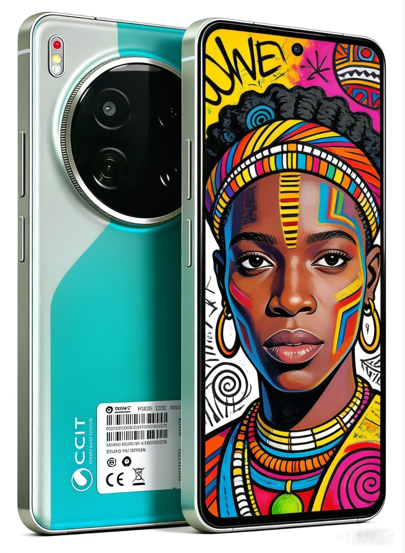 Compare CCIT A50Plus 5G Smartphone  6.8 FullHD Display, 6GB RAM, 128GB ROM, 6000mAh Battery, Android 15  Green at KSA Price