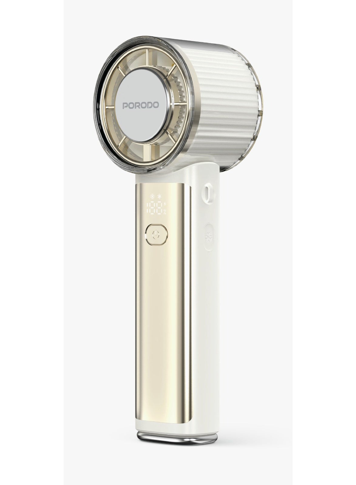 Compare Chillo Cryo Foldable Handheld Fan  3000mAh Rechargeable Cooling Fan  Semiconductor Cooling Technology  100Speed Control  LED Display  3in1 Portable Fan  Beige at KSA Price