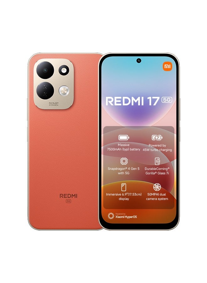 Compare Redmi 17 5G Dual SIM – 4GB RAM, 128GB Storage, Vivid Orange  Global Version at KSA Price